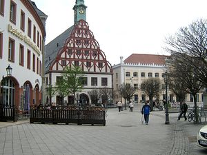 Blick vom Pfaffenstein auf den Papststein